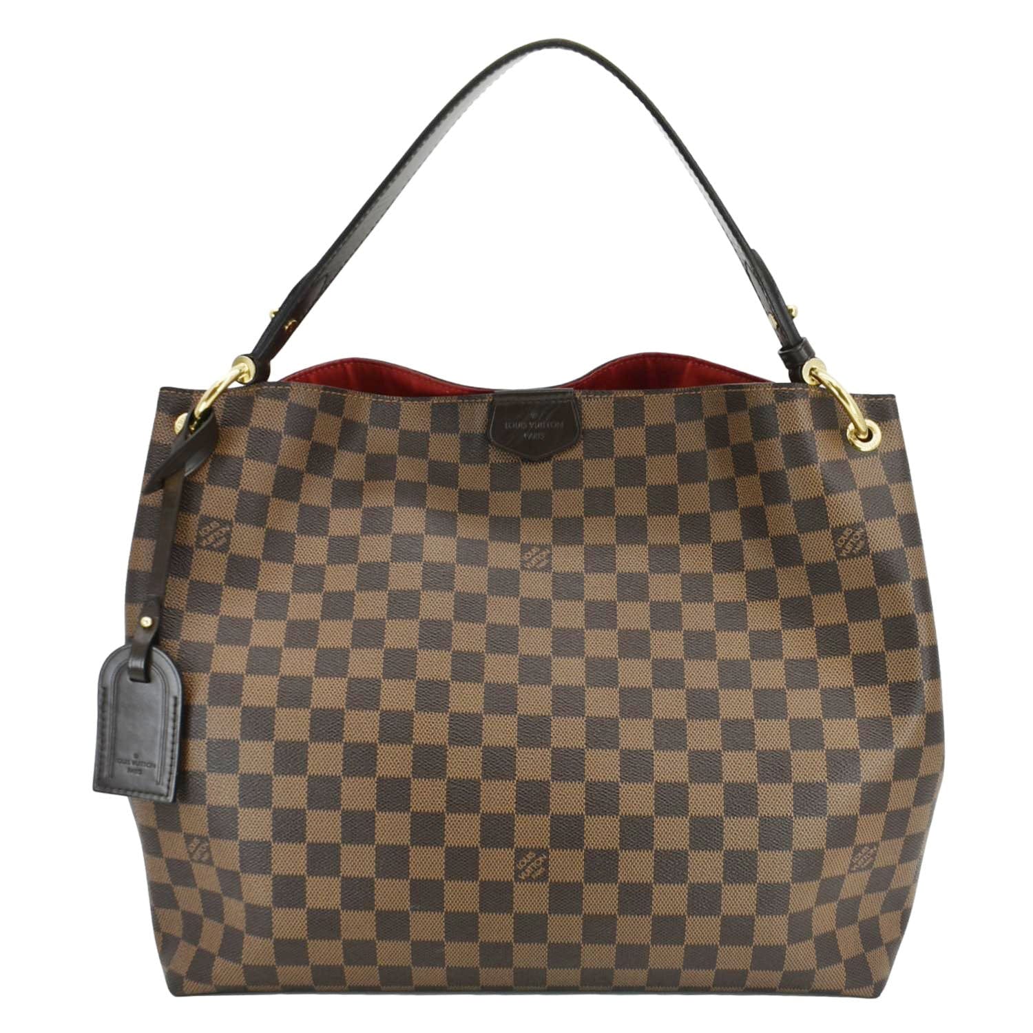 LOUIS VUITTON Graceful MM Damier Ebene Shoulder Bag Brown