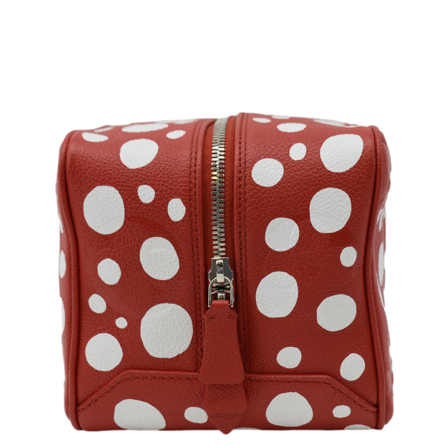 LOUIS VUITTON x YAYOI Kusama Square Overseas Monogram Leather Shoulder Bag Red