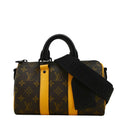 LOUIS VUITTON Keepall 25 Bandouliere Monogram Macassar Canvas Crossbody Bag Brown