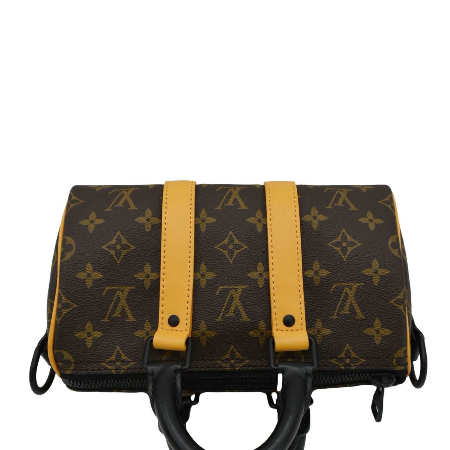 LOUIS VUITTON Keepall 25 Bandouliere Monogram Macassar Canvas Crossbody Bag Brown