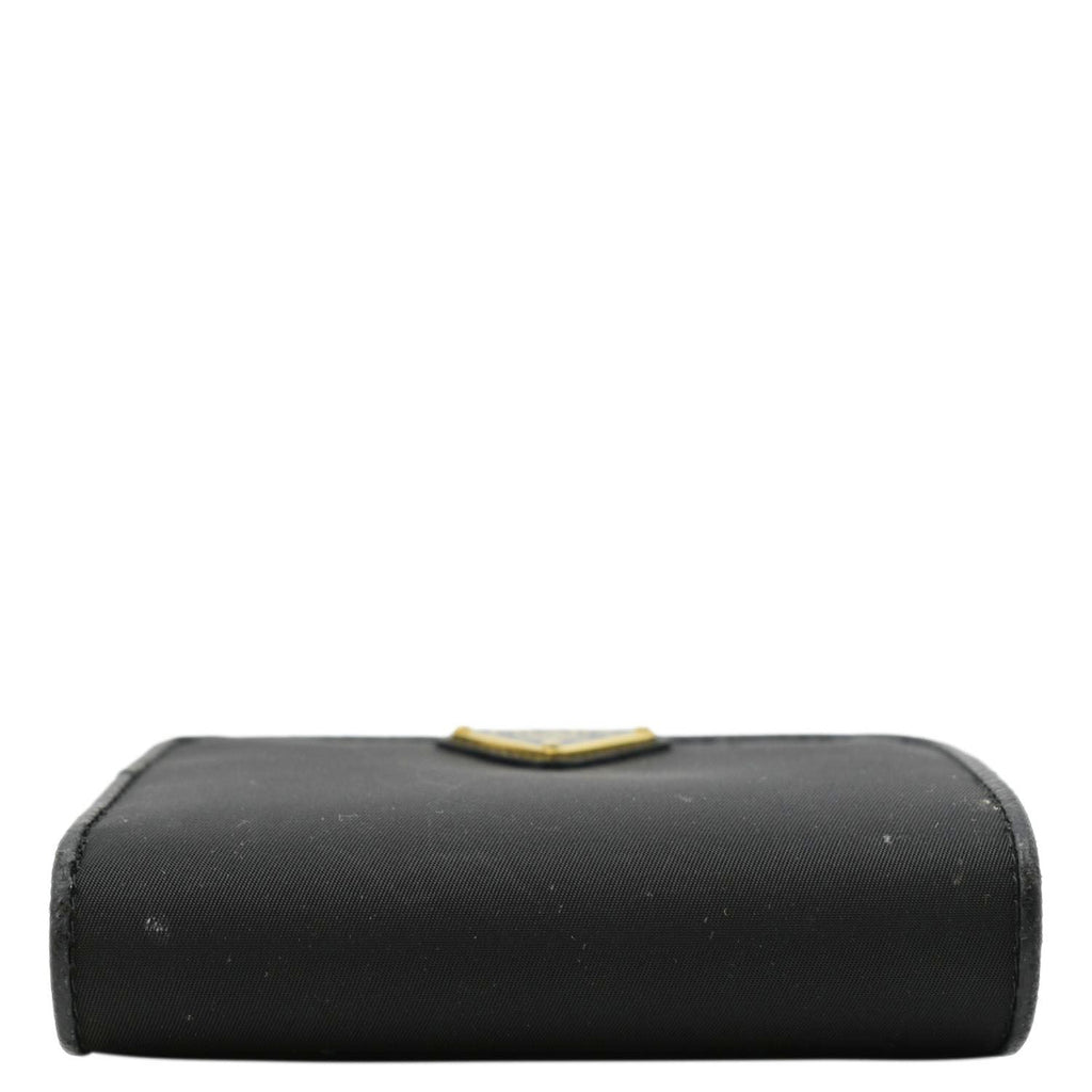 PRADA Nylon Zip Around Wallet Black