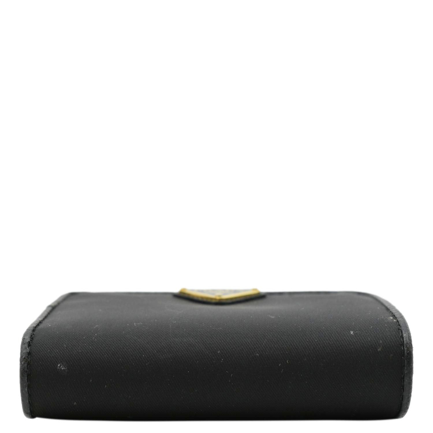 PRADA Nylon Zip Around Wallet Black
