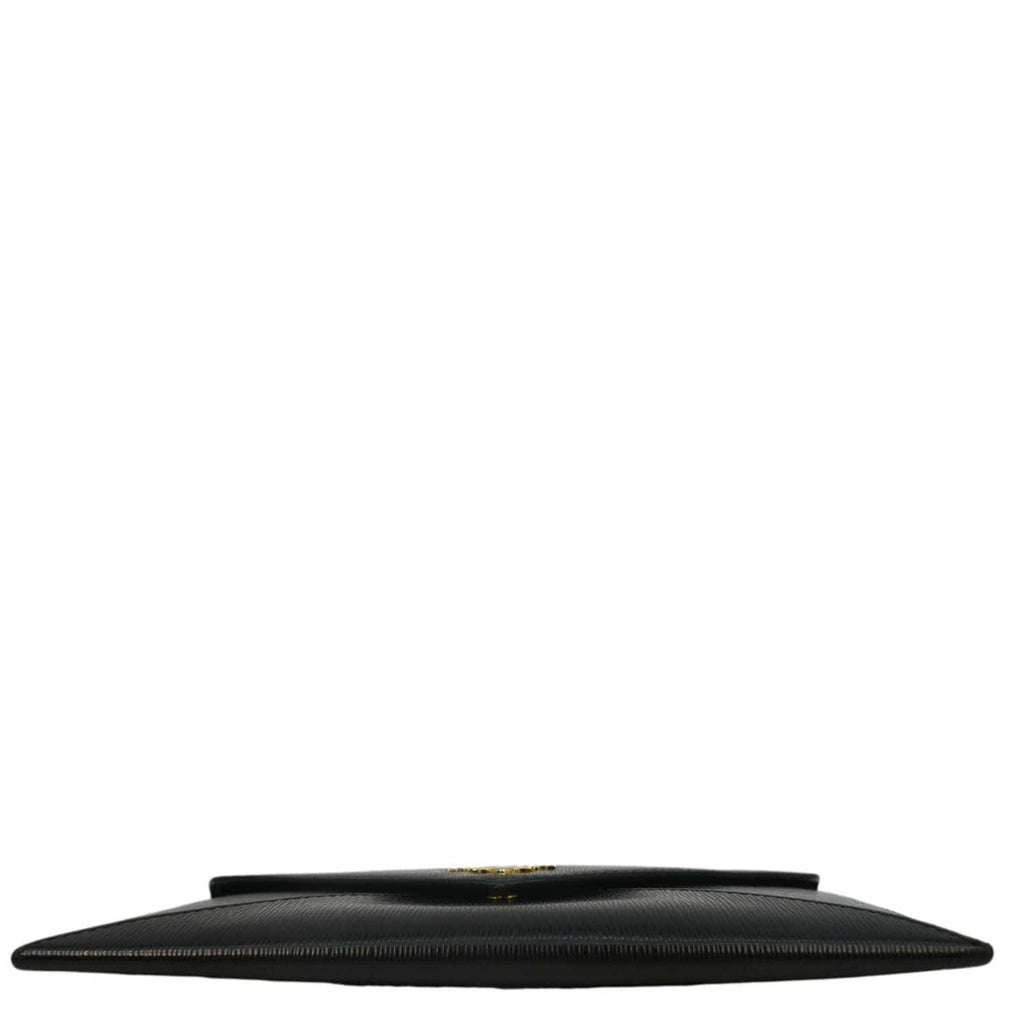 PRADA Vitello Move Envelope Leather Wallet Black