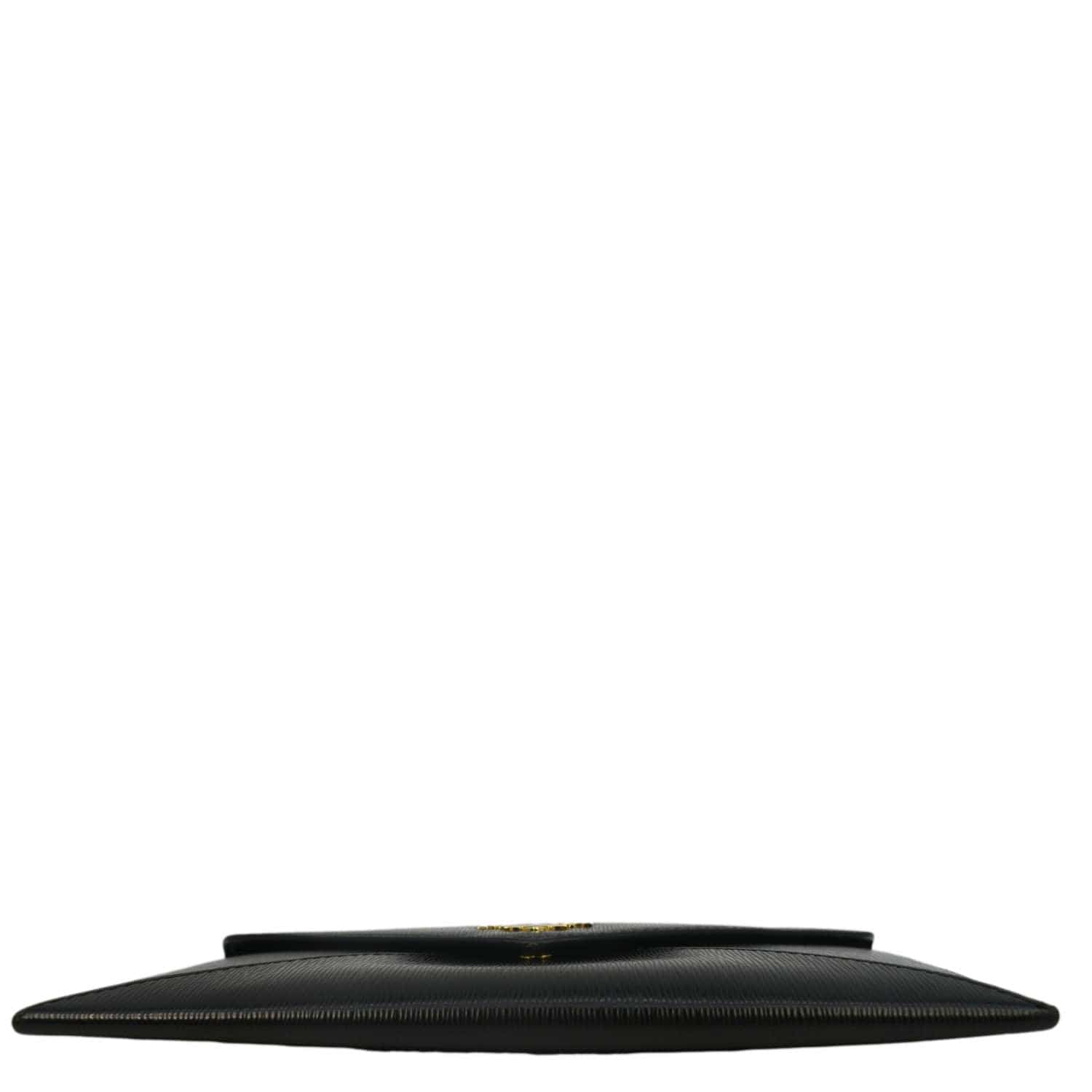 PRADA Vitello Move Envelope Leather Wallet Black