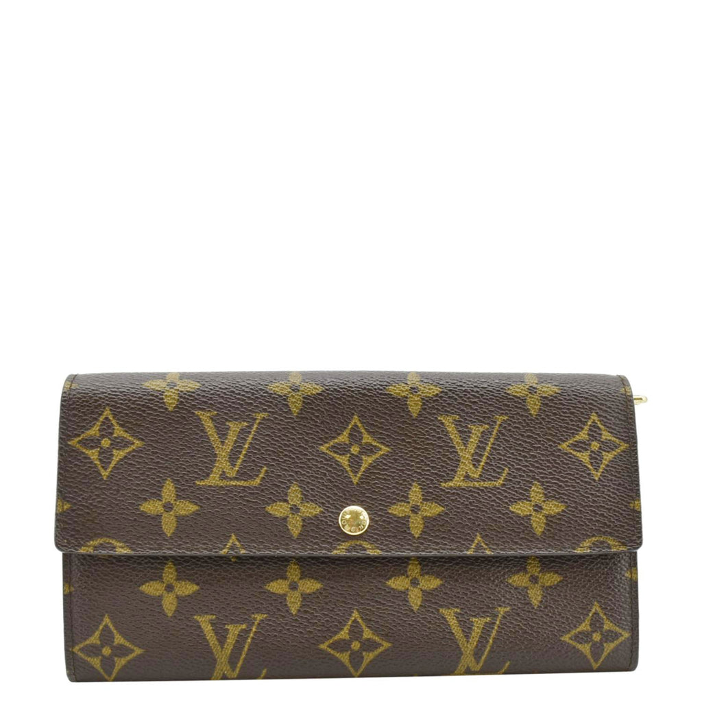 LOUIS VUITTON Sarah  Monogram Canvas Wallet Brown