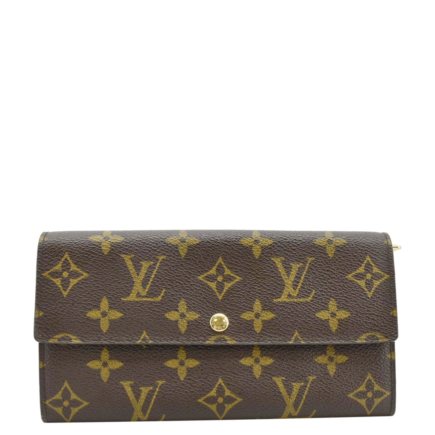 LOUIS VUITTON Sarah  Monogram Canvas Wallet Brown