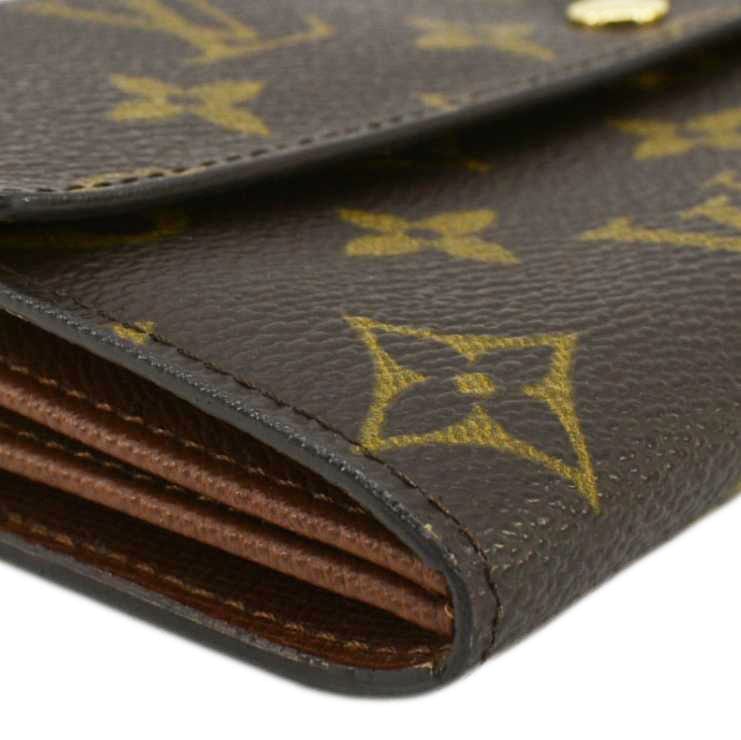 LOUIS VUITTON Sarah  Monogram Canvas Wallet Brown