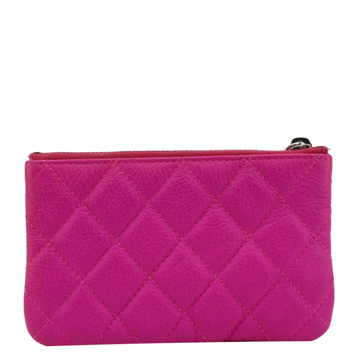 Chanel Reissue Small Quilted Leather Cosmetic Case Pink