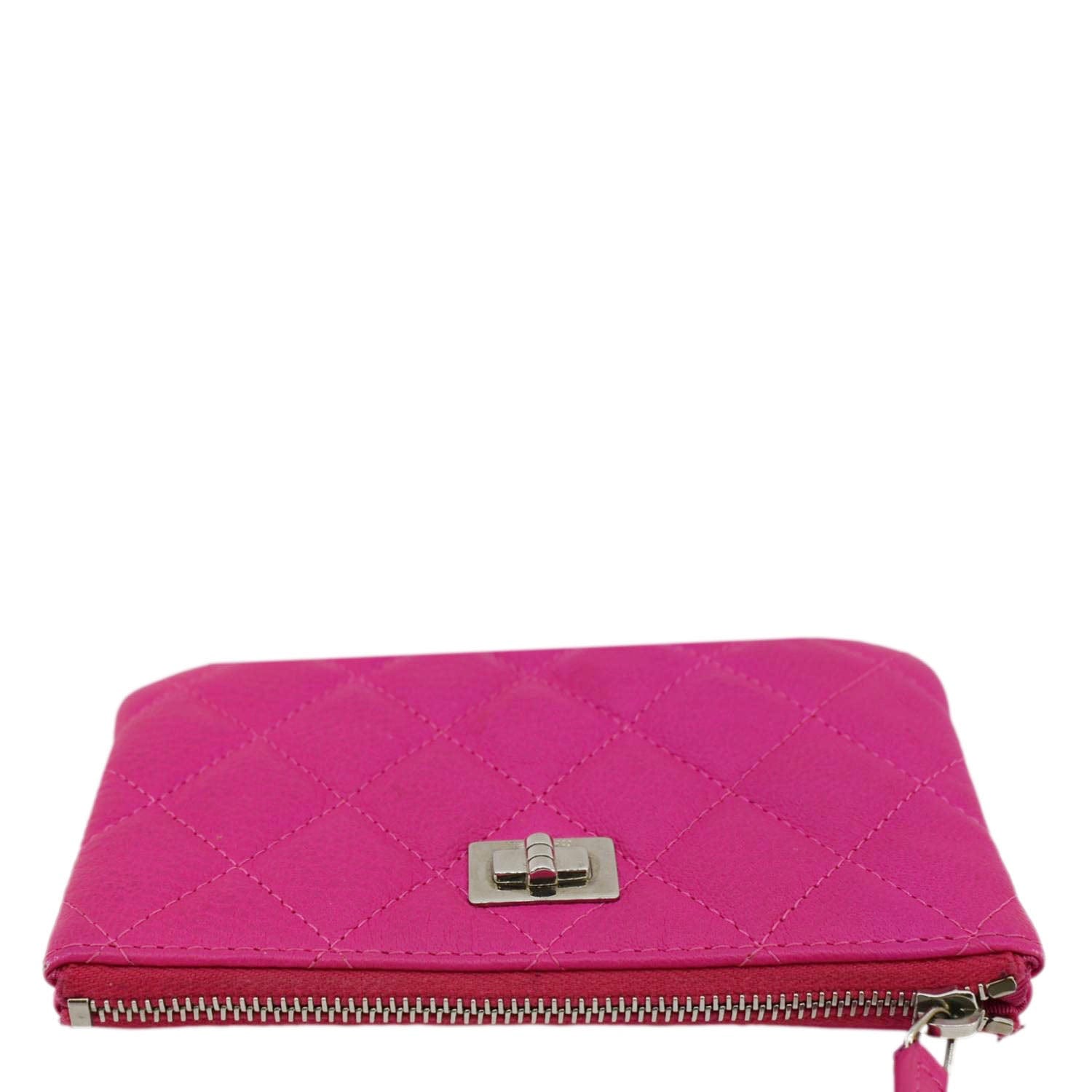 Chanel Reissue Small Quilted Leather Cosmetic Case Pink