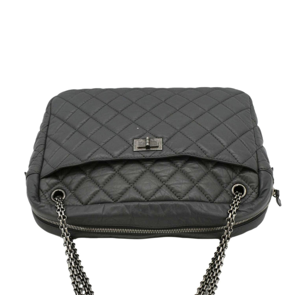 Chanel Reissue Large Quilted Leather Camera Shoulder Bag Grey