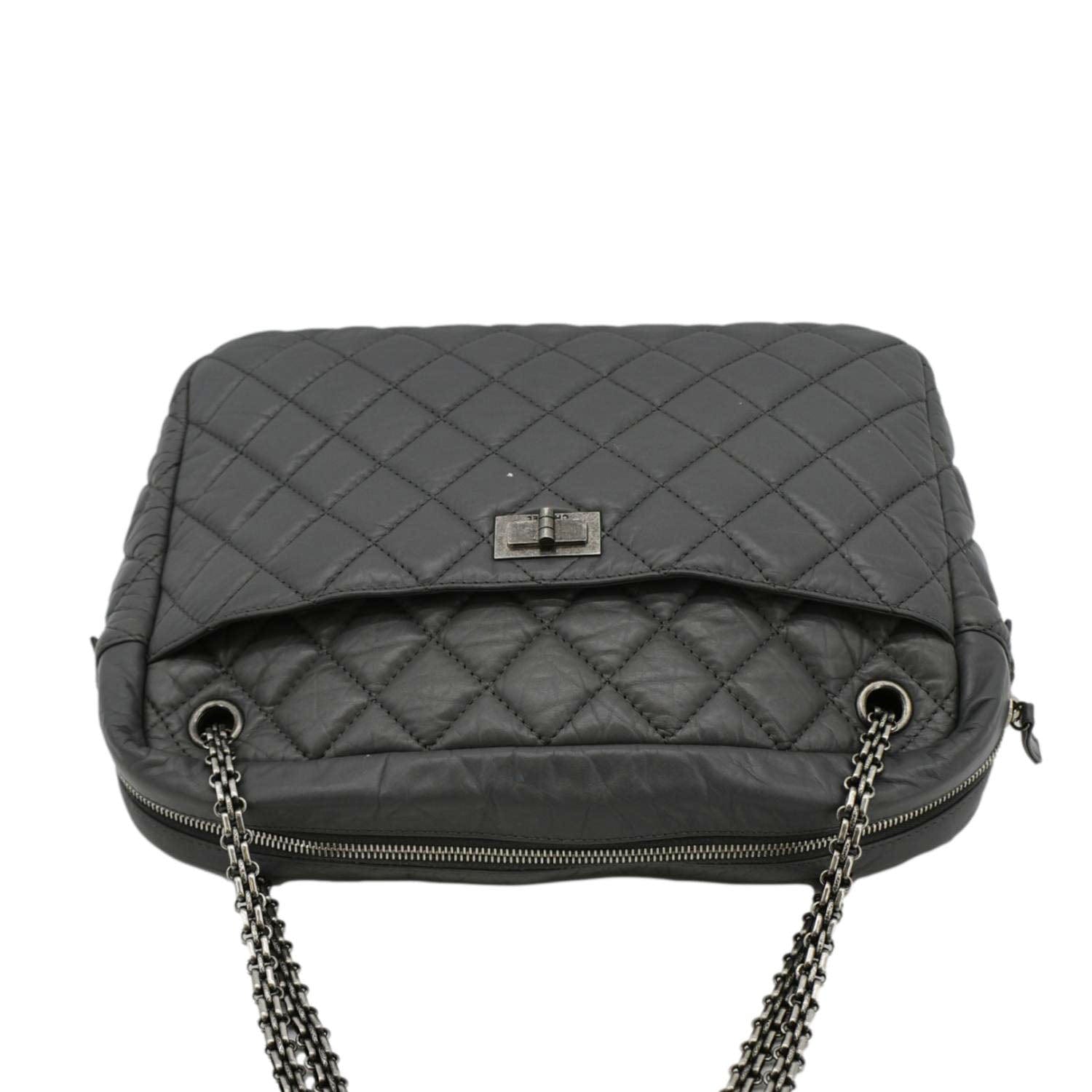 Chanel Reissue Large Quilted Leather Camera Shoulder Bag Grey