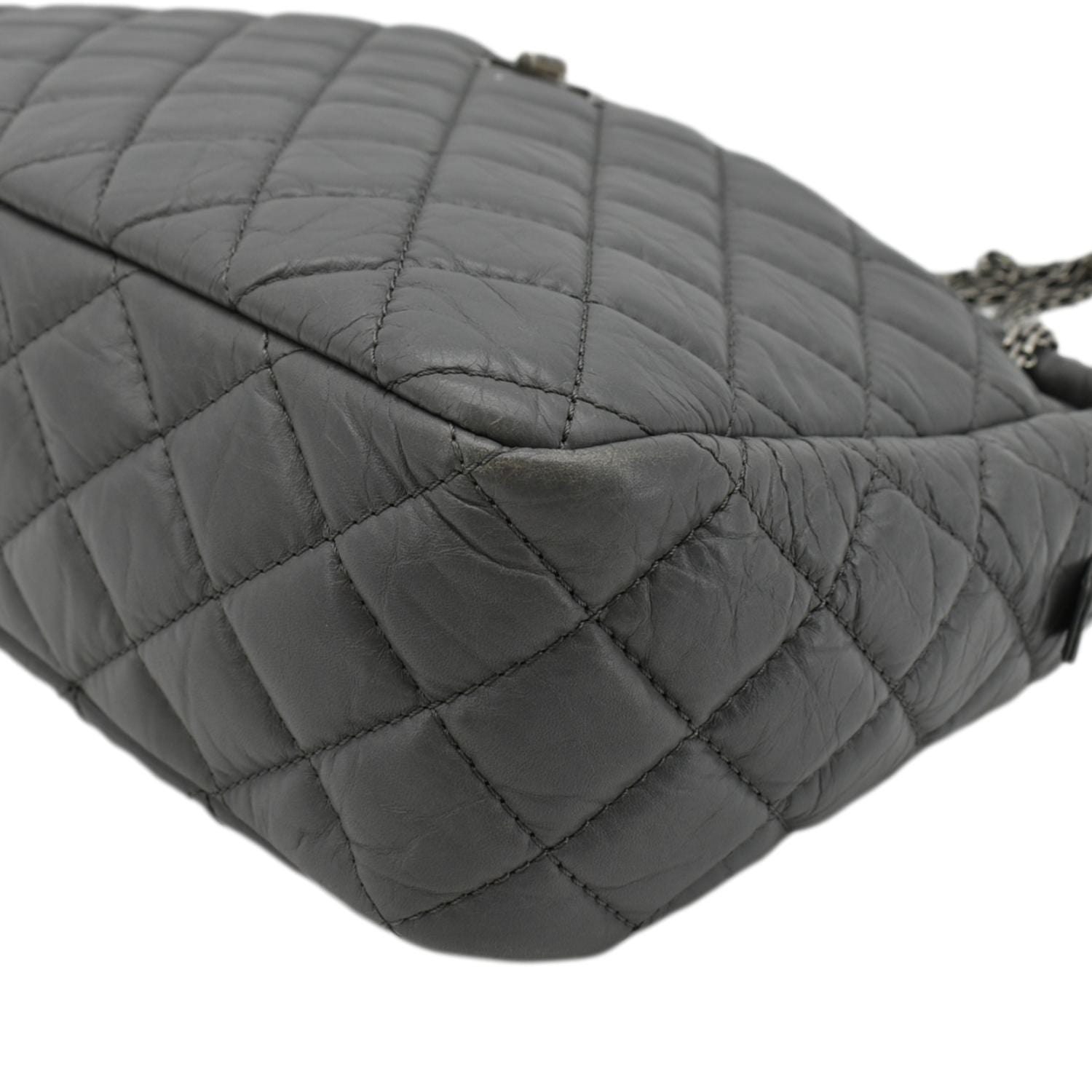 Chanel Reissue Large Quilted Leather Camera Shoulder Bag Grey