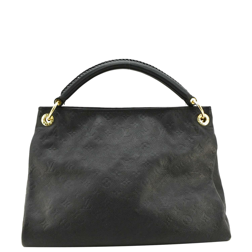 LOUIS VUITTON Artsy MM Monogram Empreinte Leather Shoulder Bag  Black