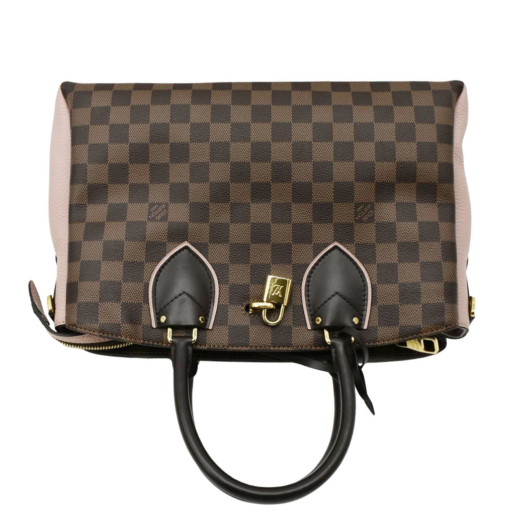 LOUIS VUITTON Normandy Damier Ebene Satchel Bag Brown
