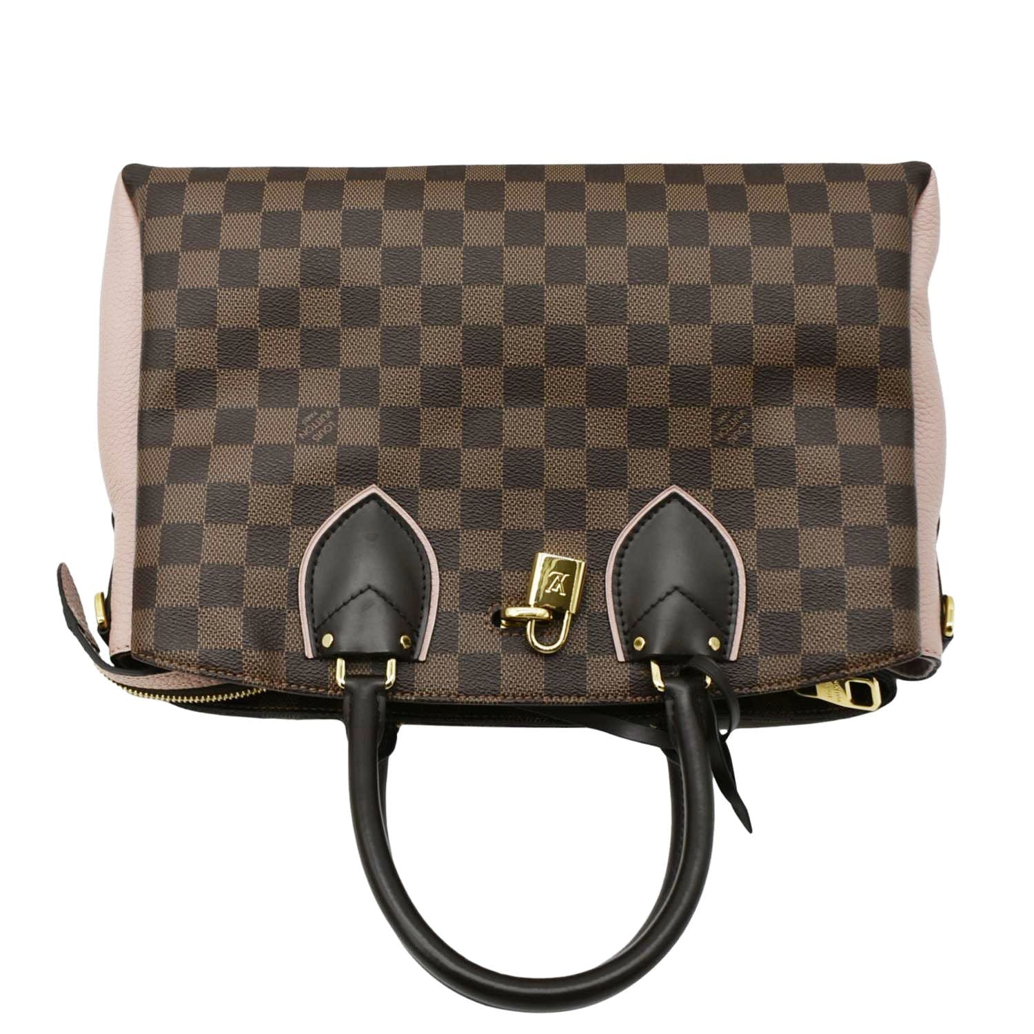 LOUIS VUITTON Normandy Damier Ebene Satchel Bag Brown