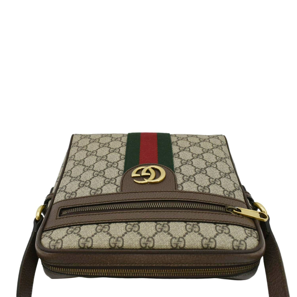 GUCCI Ophidia Small Gucci Canvas Messenger Bag Beige 547926