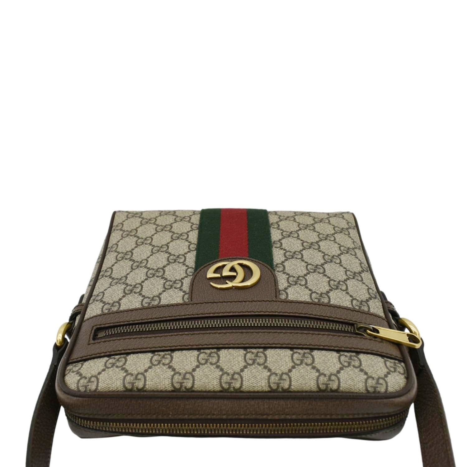 GUCCI Ophidia Small Gucci Canvas Messenger Bag Beige 547926