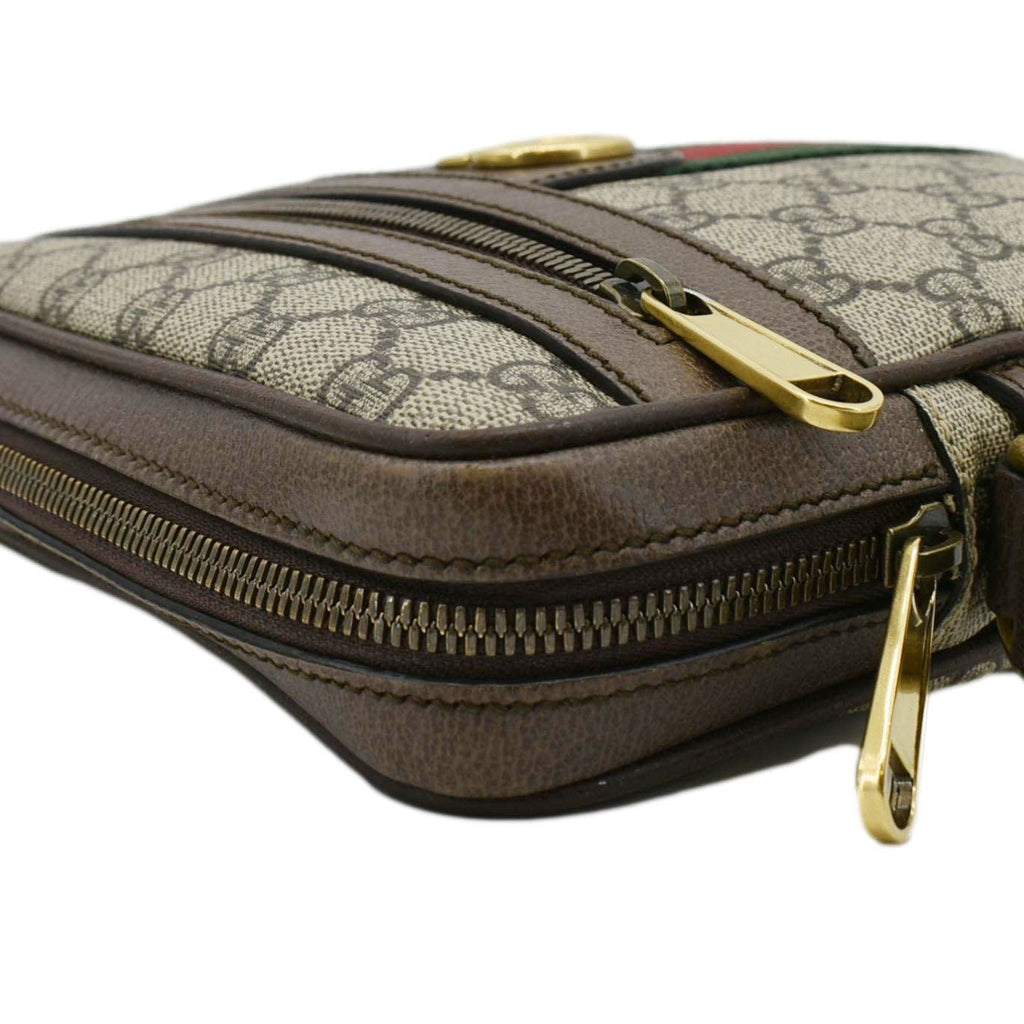 GUCCI Ophidia Small Gucci Canvas Messenger Bag Beige 547926