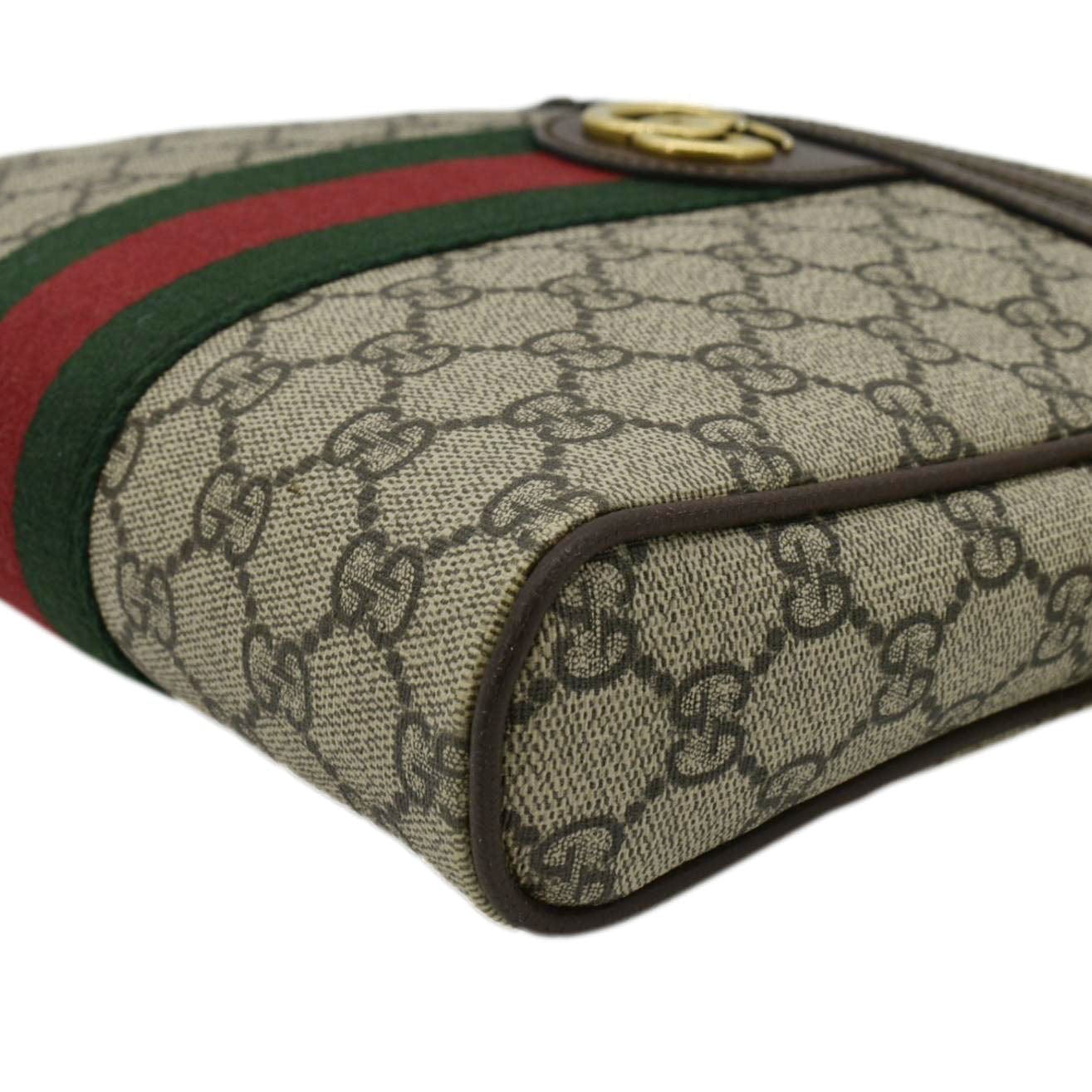 GUCCI Ophidia Small Gucci Canvas Messenger Bag Beige 547926