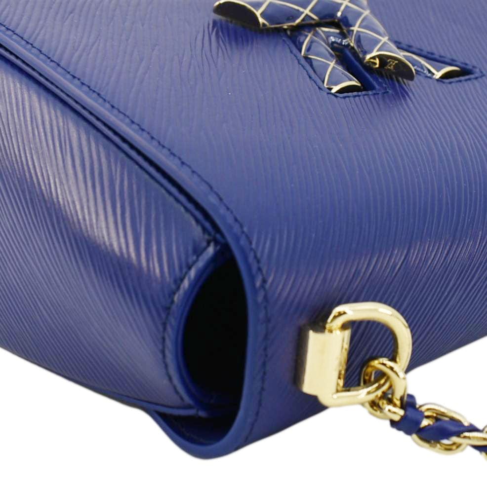 LOUIS VUITTON Twist MM Epi grained leather Shoulder Bag Dot Blue