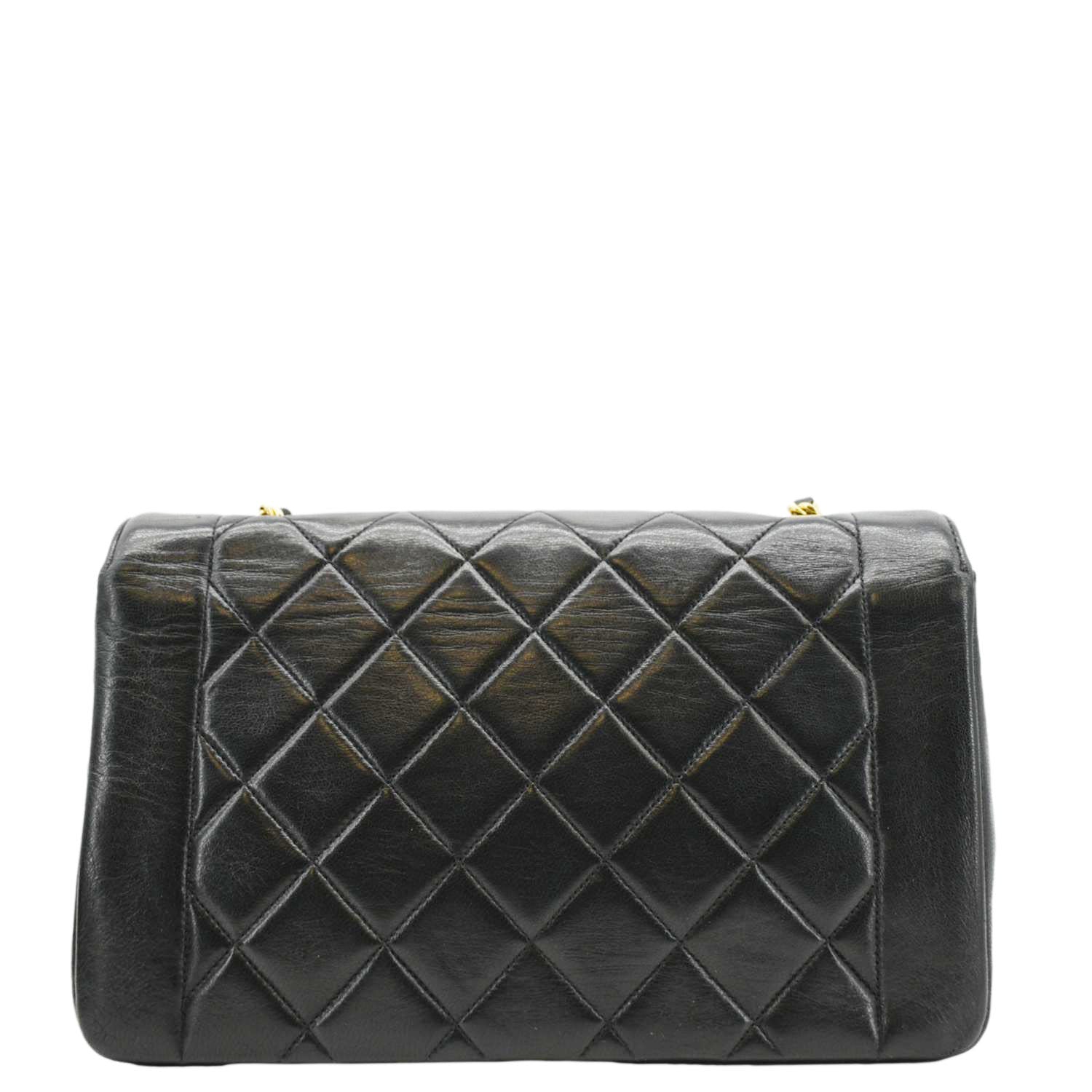 Chanel Diana Flap  Quilted Leather Shoulder Bag Black