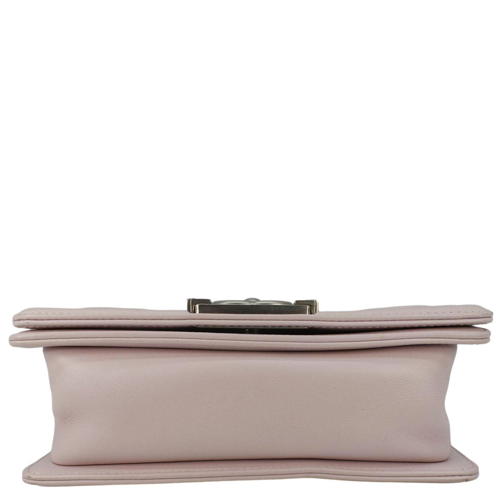 Chanel Small Flap Boy Quilted Leather Shoulder Bag Pink