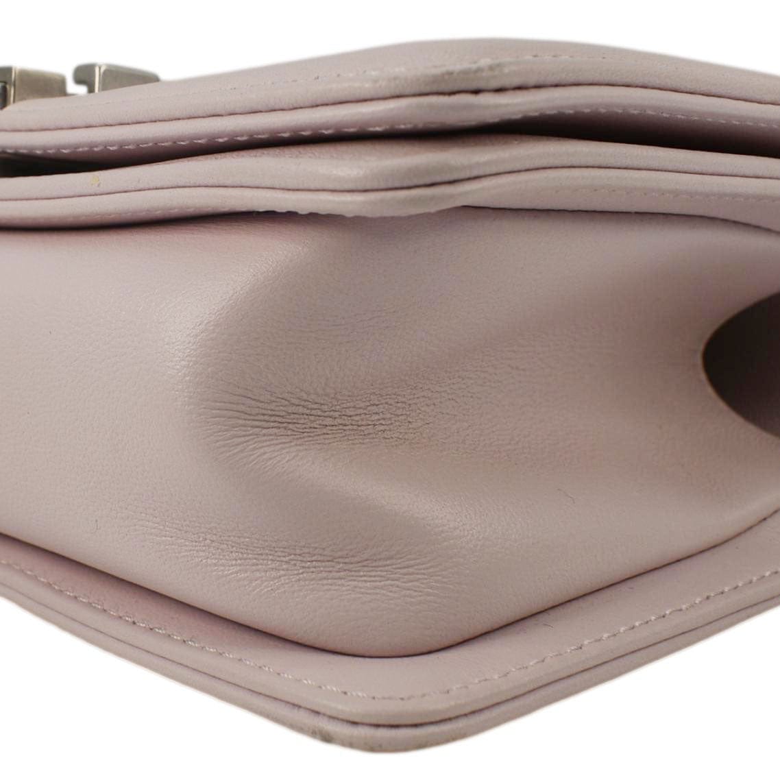 Chanel Small Flap Boy Quilted Leather Shoulder Bag Pink