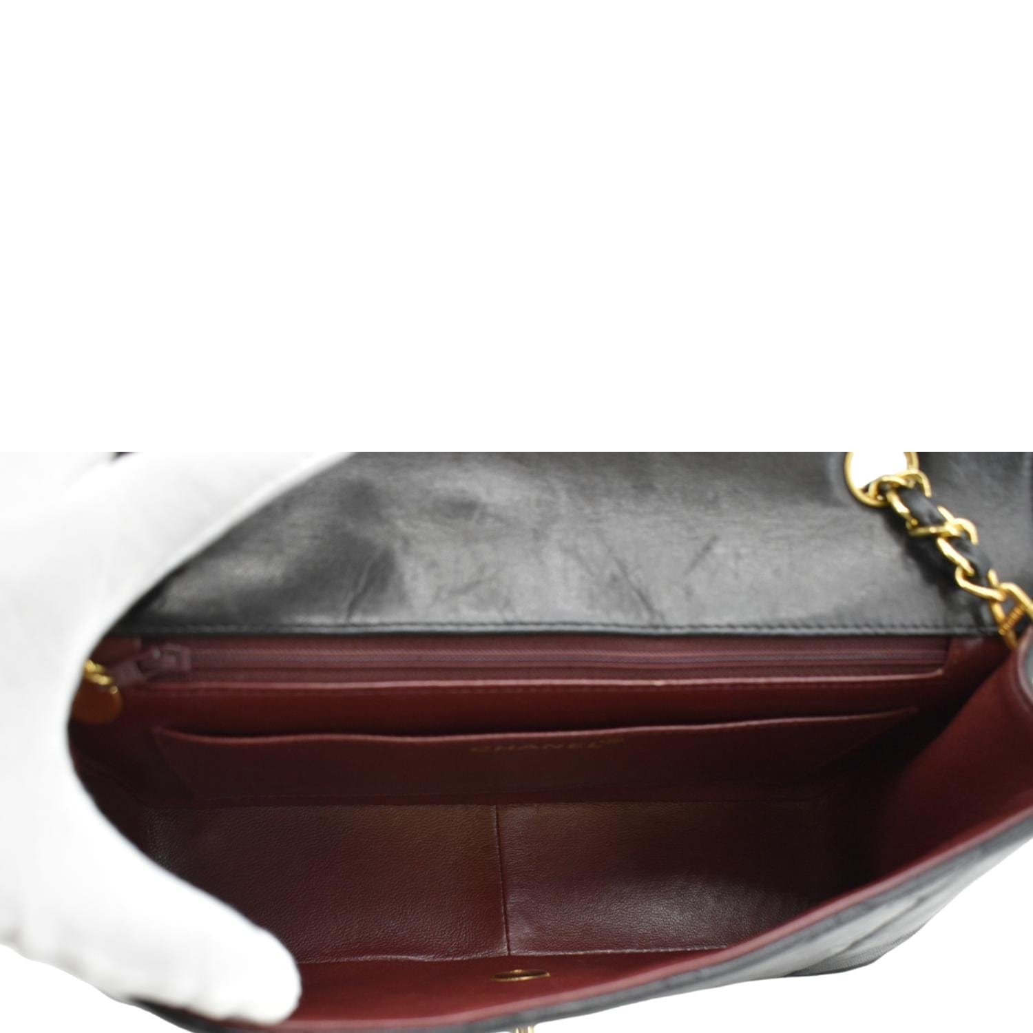 Chanel Diana Flap  Quilted Leather Shoulder Bag Black