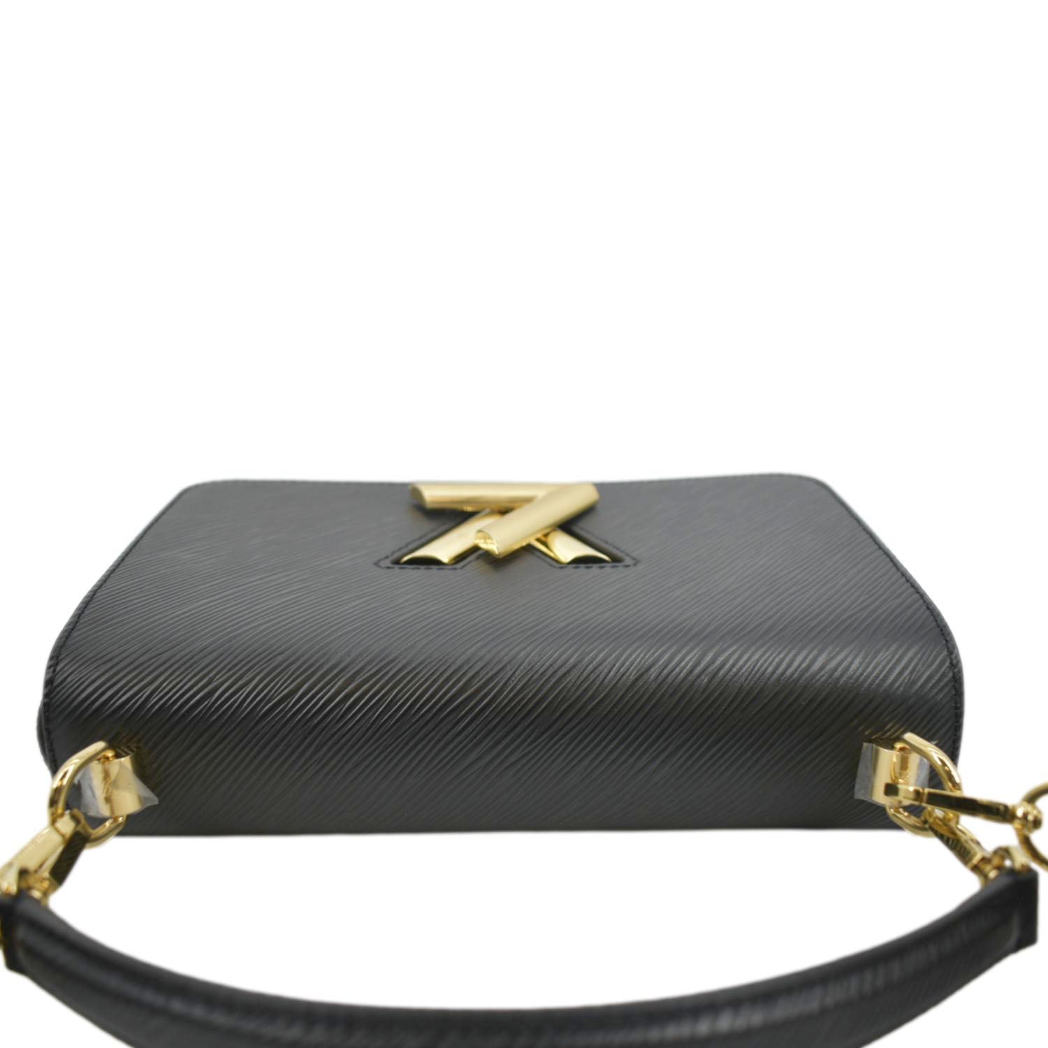 LOUIS VUITTON LV Twist MM Epi Leather Shoulder Bag Black