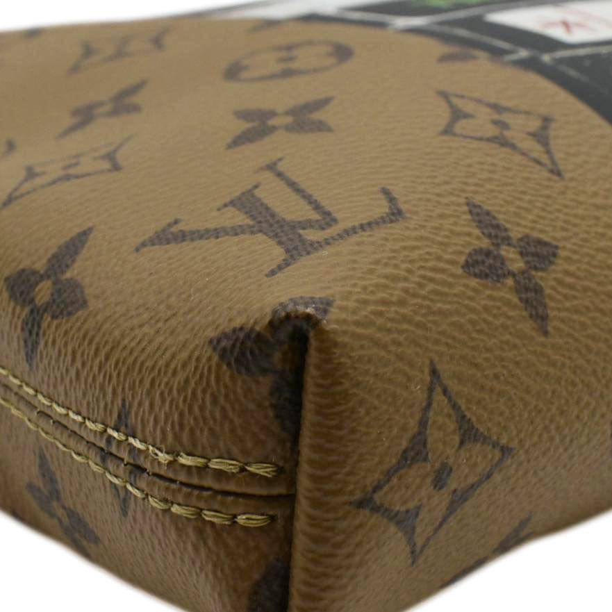 LOUIS VUITTON Carry It Monogram Reverse Canvas Tote  Bag Brown