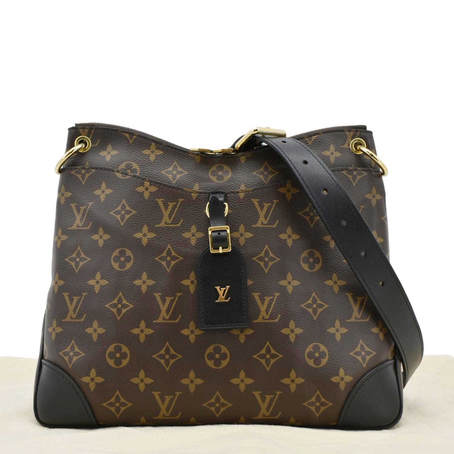LOUIS VUITTON Odeon MM Monogram Canvas Shoulder Bag Brown