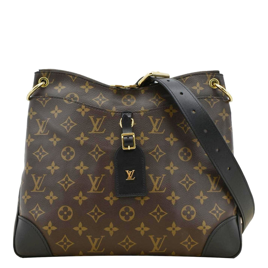 LOUIS VUITTON Odeon MM Monogram Canvas Shoulder Bag Brown