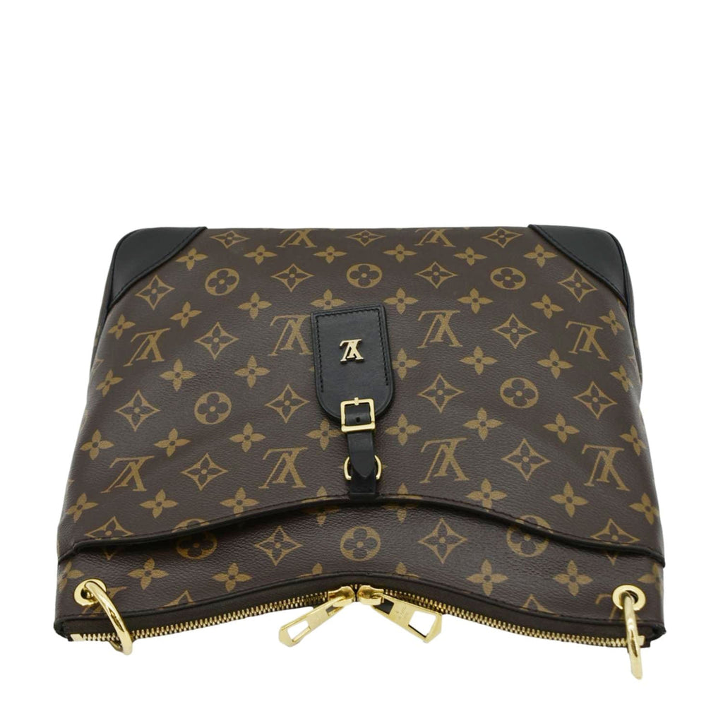 LOUIS VUITTON Odeon MM Monogram Canvas Shoulder Bag Brown