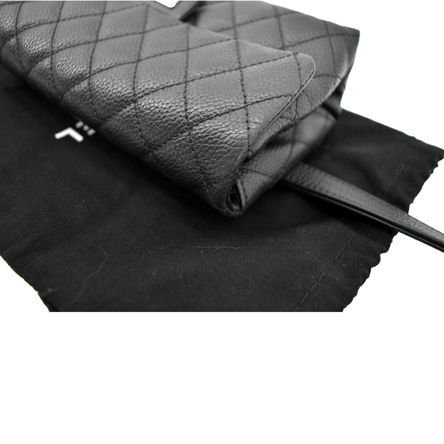 Chanel  Reissue Flap Grained Leather Waist Belt Bag Black