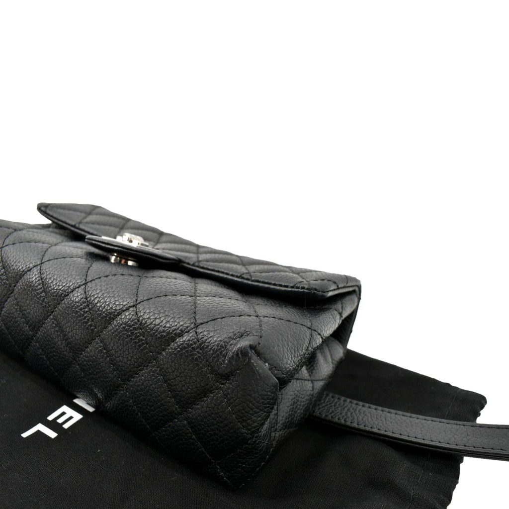 Chanel  Reissue Flap Grained Leather Waist Belt Bag Black