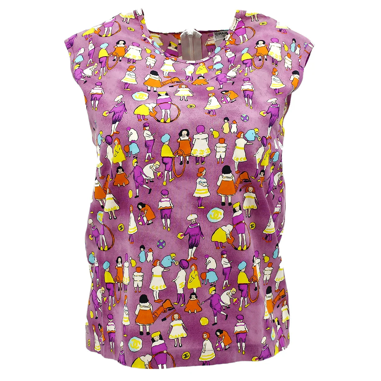 Chanel 2001 Spring graphic-print sleeveless top #42