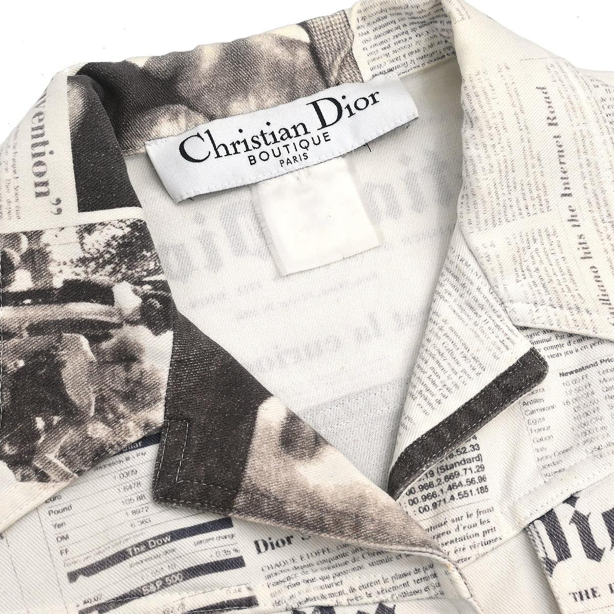 Christian Dior Fall 2000 Newspaper Jacket White