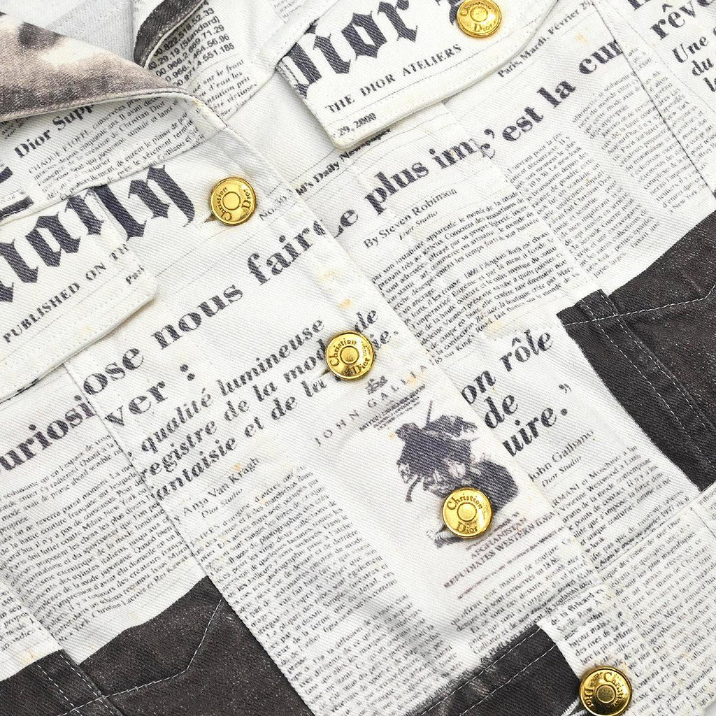 Christian Dior Fall 2000 Newspaper Jacket White