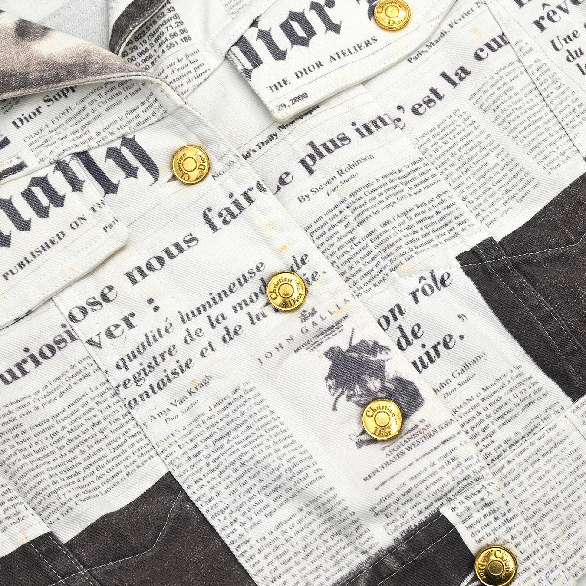 Christian Dior Fall 2000 Newspaper Jacket White