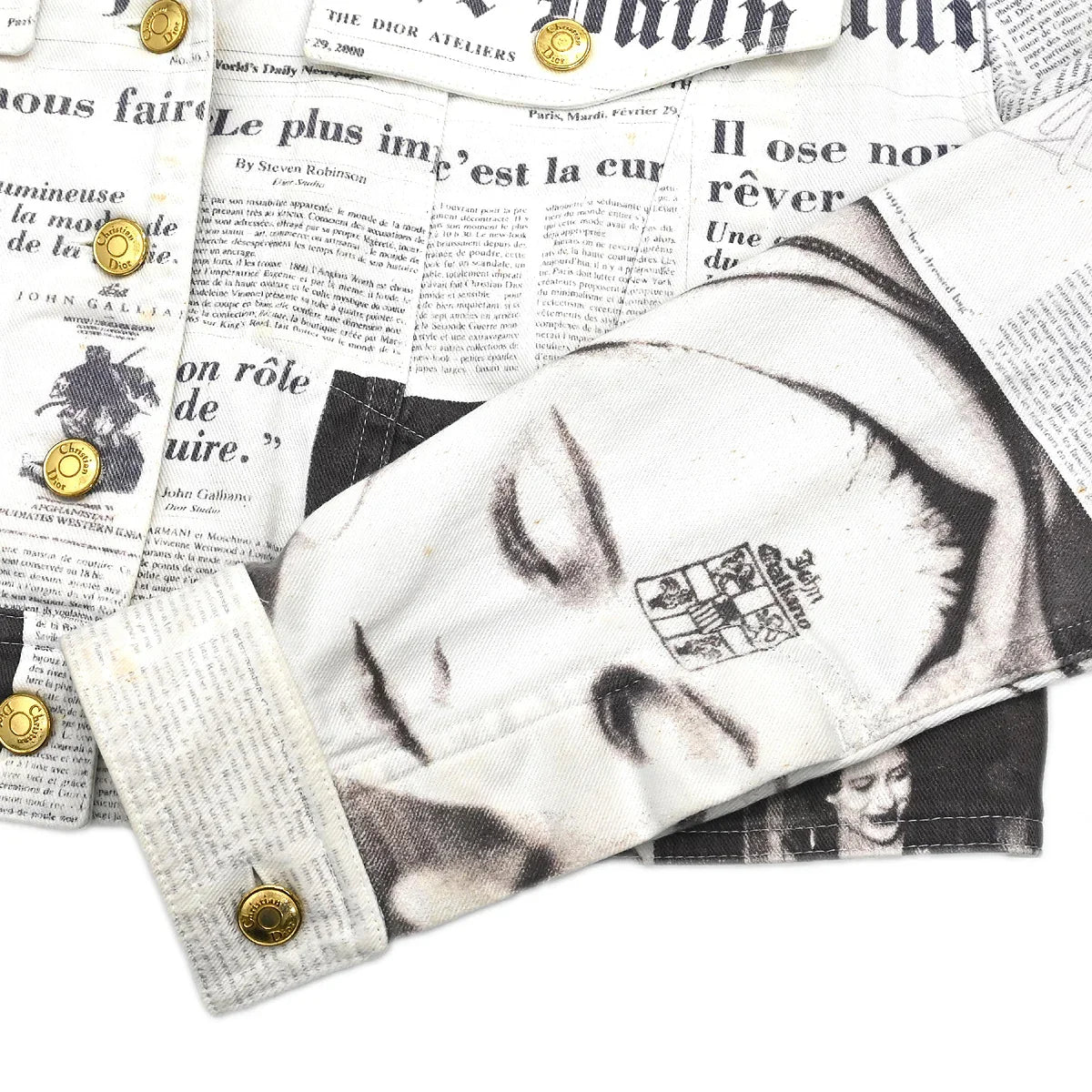 Christian Dior Fall 2000 Newspaper Jacket White