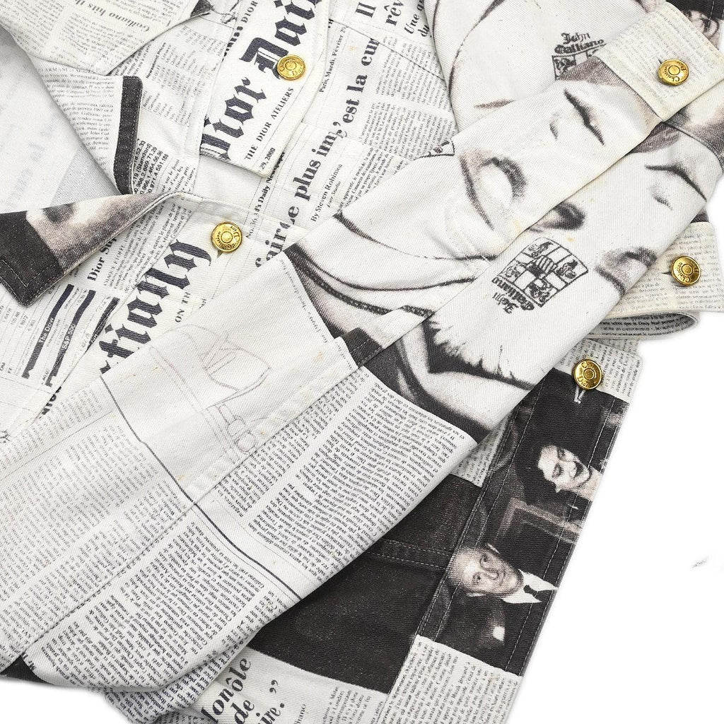 Christian Dior Fall 2000 Newspaper Jacket White