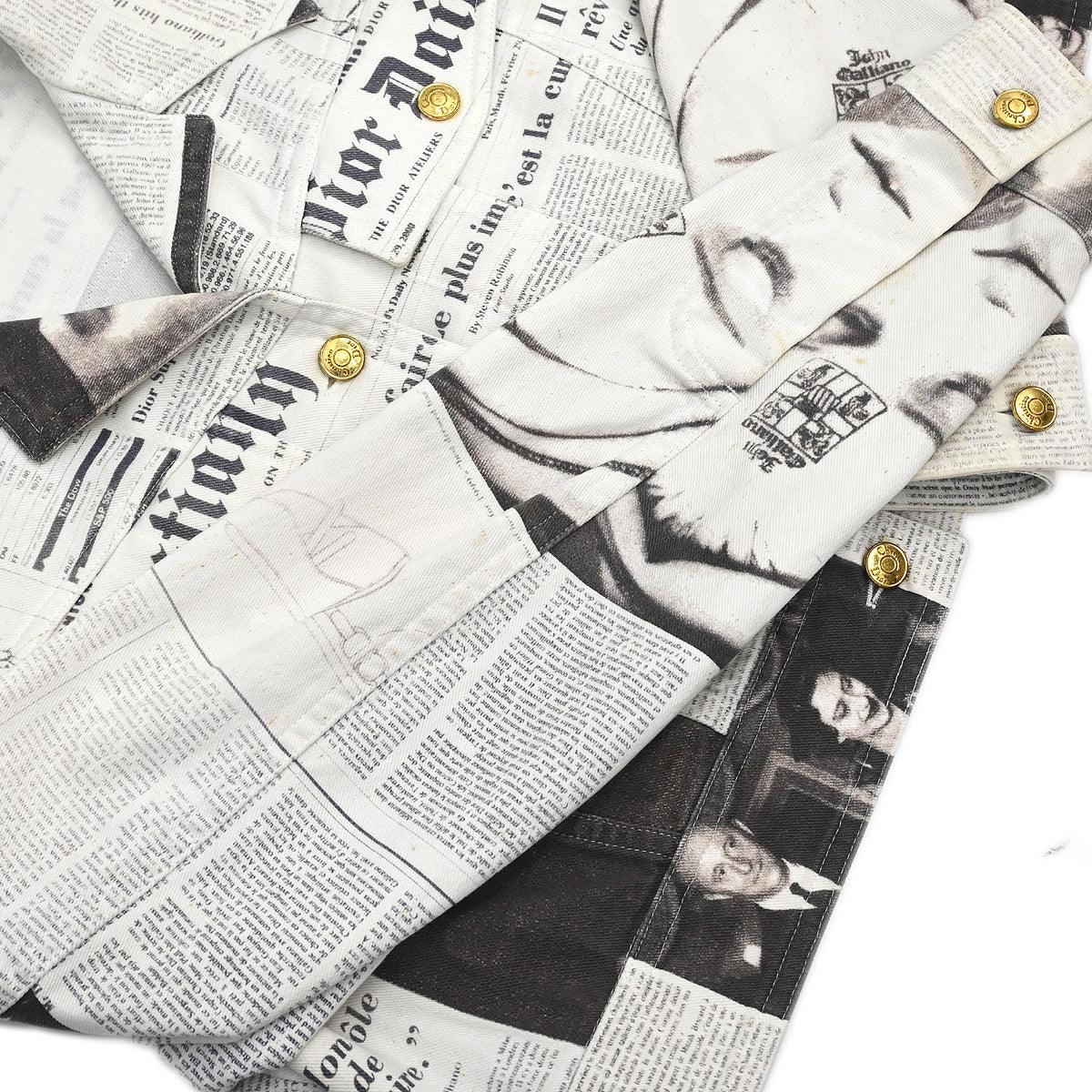 Christian Dior Fall 2000 Newspaper Jacket White
