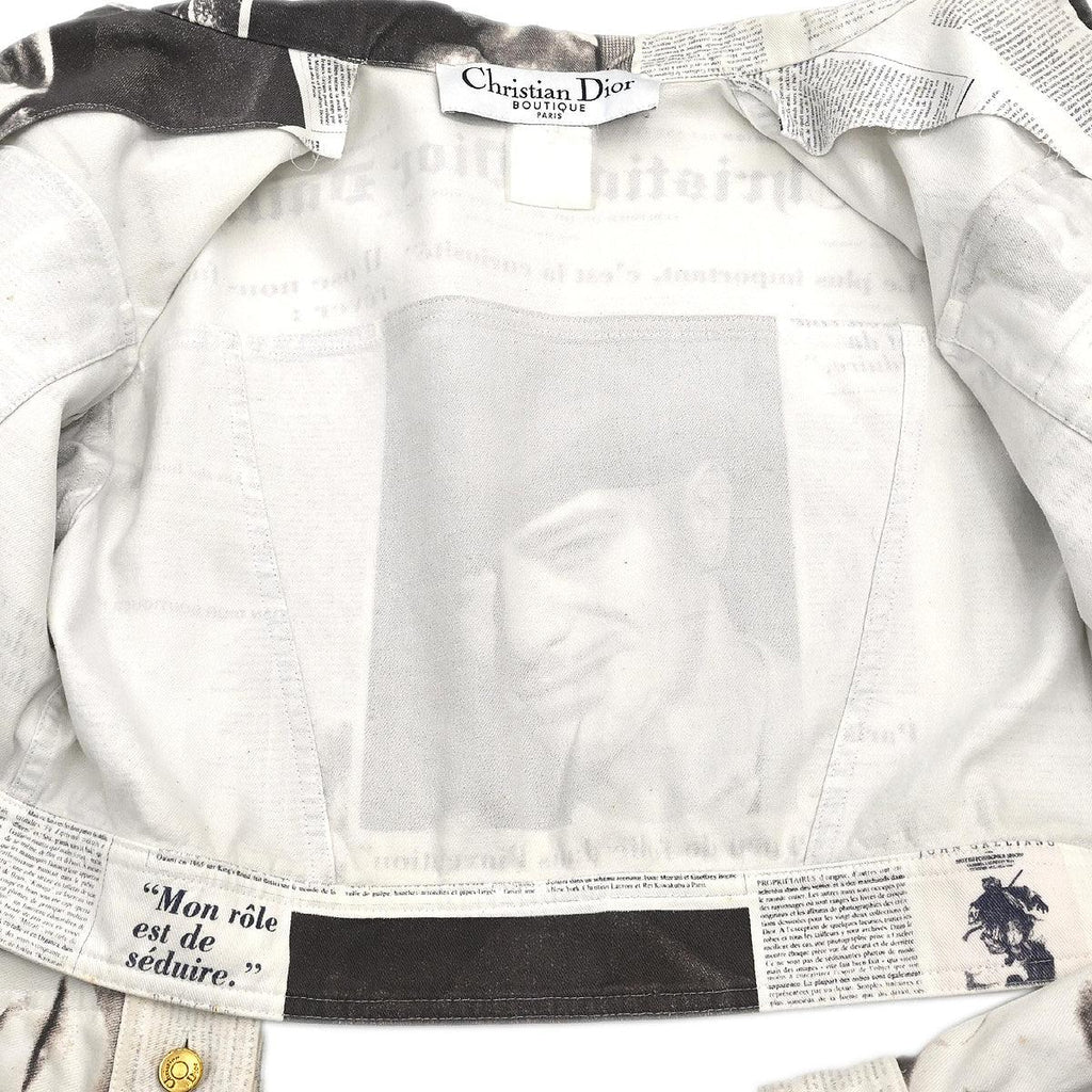 Christian Dior Fall 2000 Newspaper Jacket White