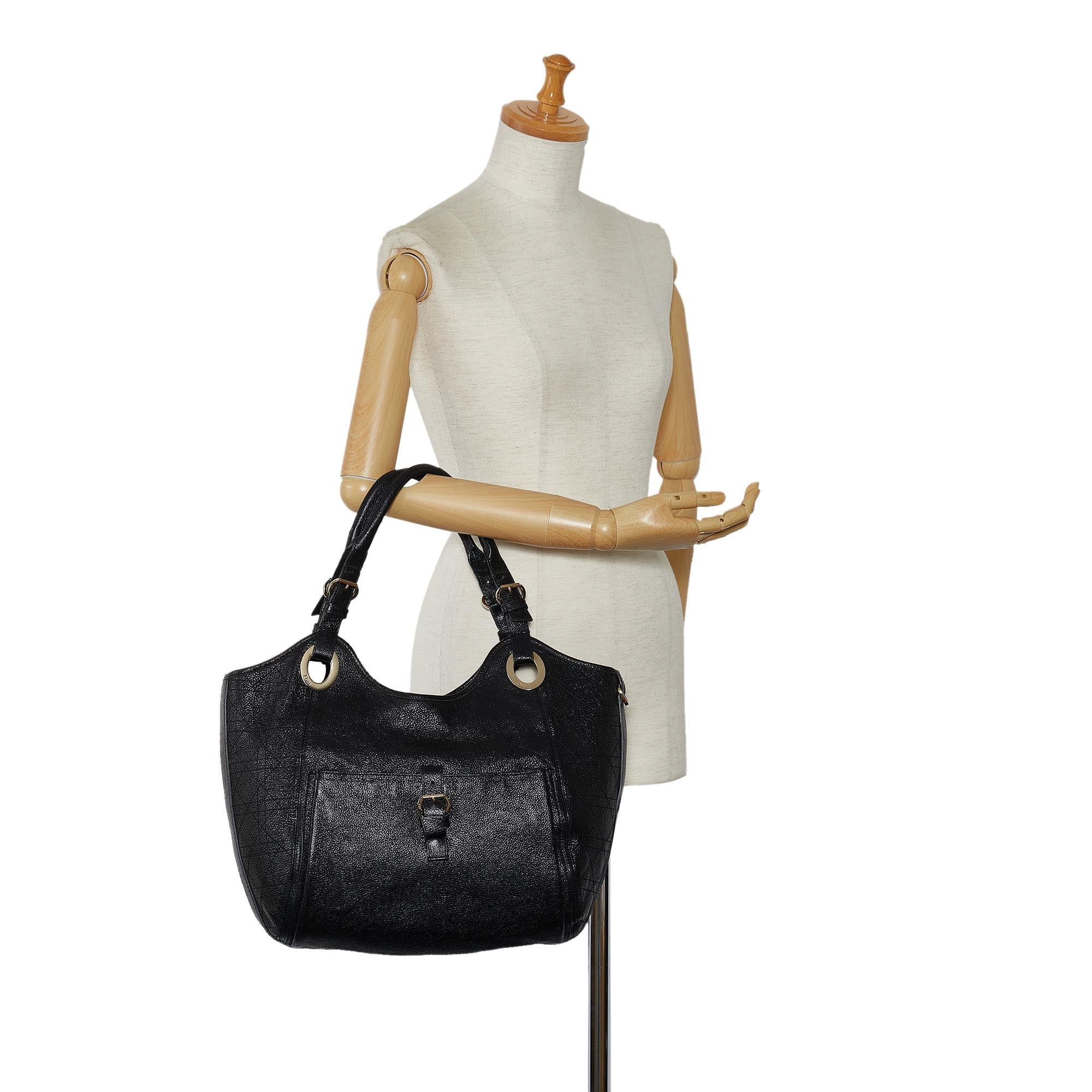 Dior Cannage Bee Tote Bag (SHG-Ftr9Ln)