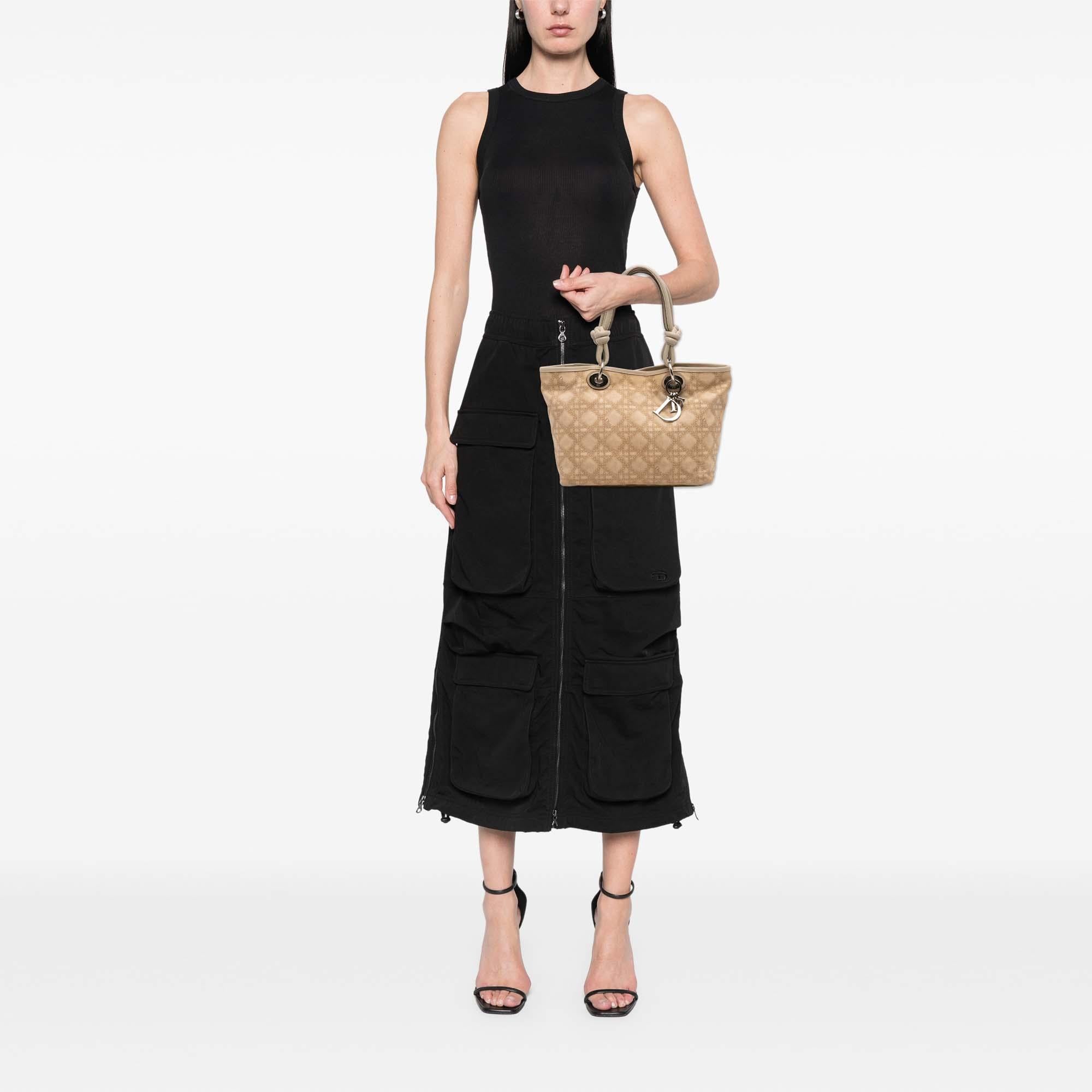 Dior Canvas Cannage Print Cherie Tote