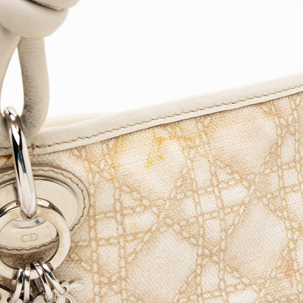 Dior Canvas Knot Cherie Shopping Tote (SHF-87QxeJ)