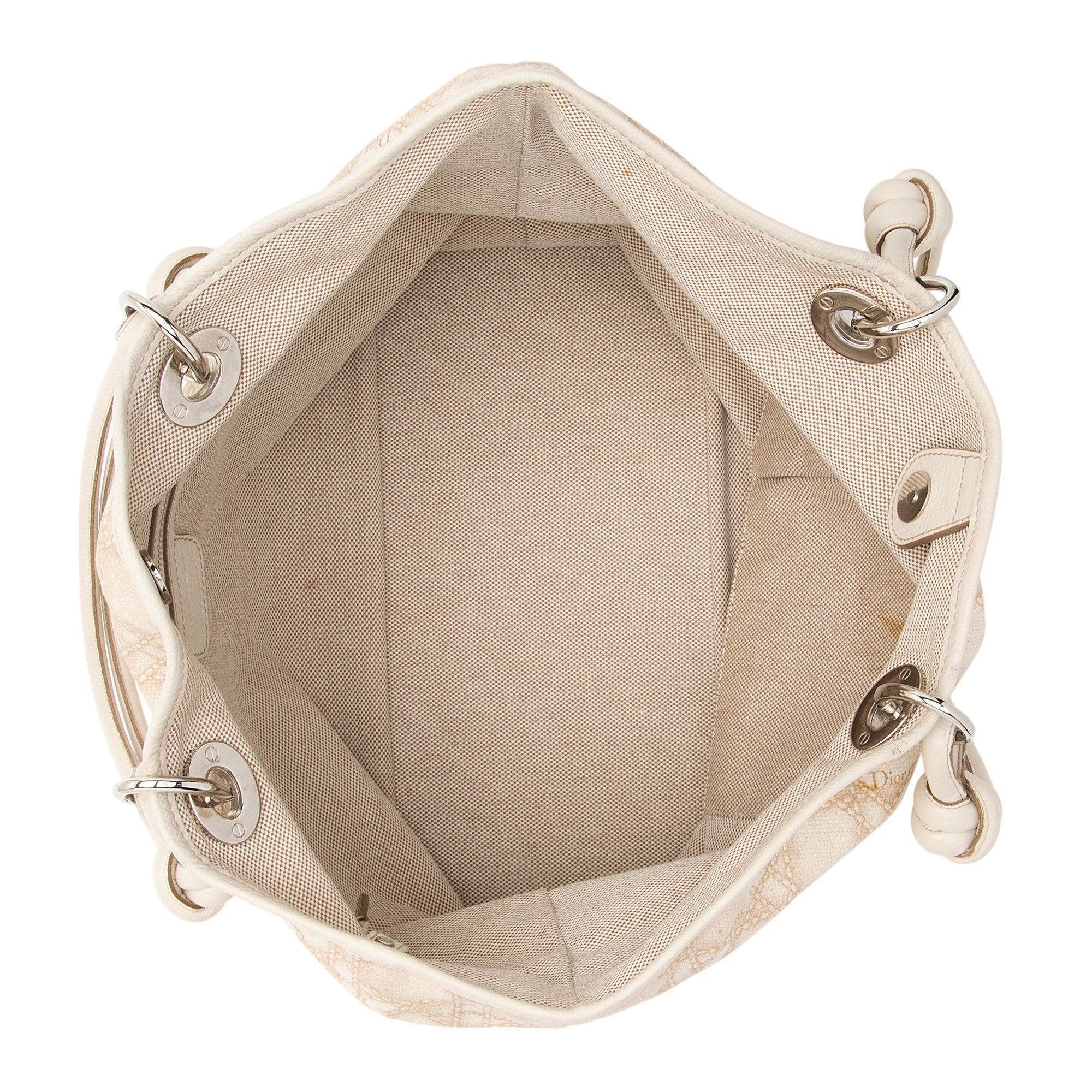 Dior Canvas Knot Cherie Shopping Tote (SHF-87QxeJ)