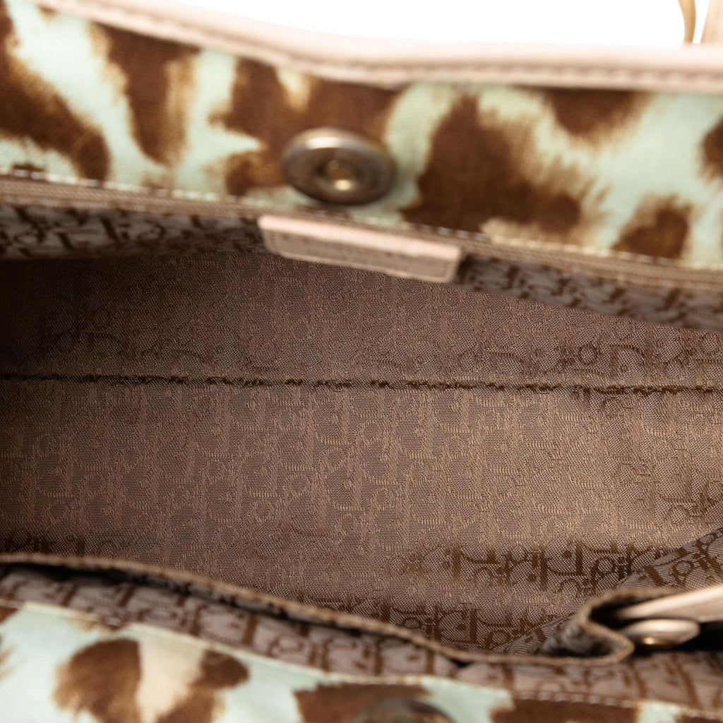 Dior Canvas Leopard Print Saint Tropez Tote