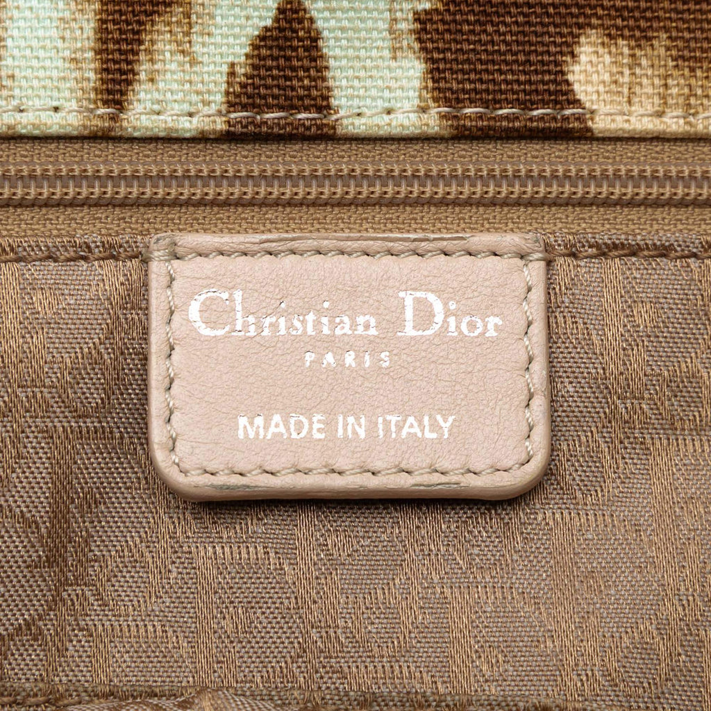 Dior Canvas Leopard Print Saint Tropez Tote