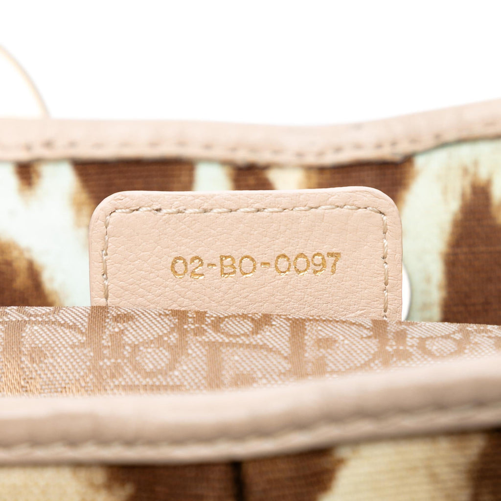 Dior Canvas Leopard Print Saint Tropez Tote